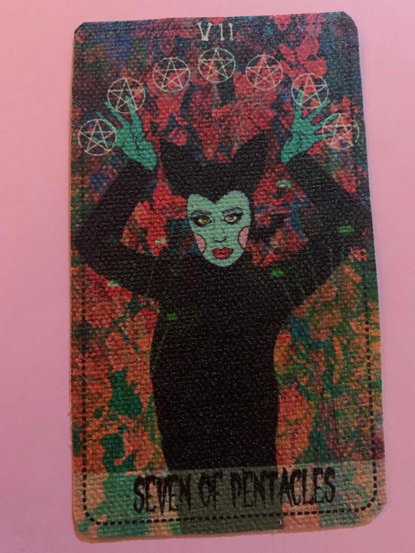 Seven of Pentacles Tarot Canvas Patch