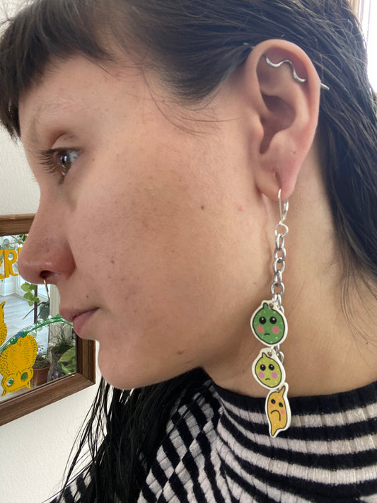 sad citrus earrings
