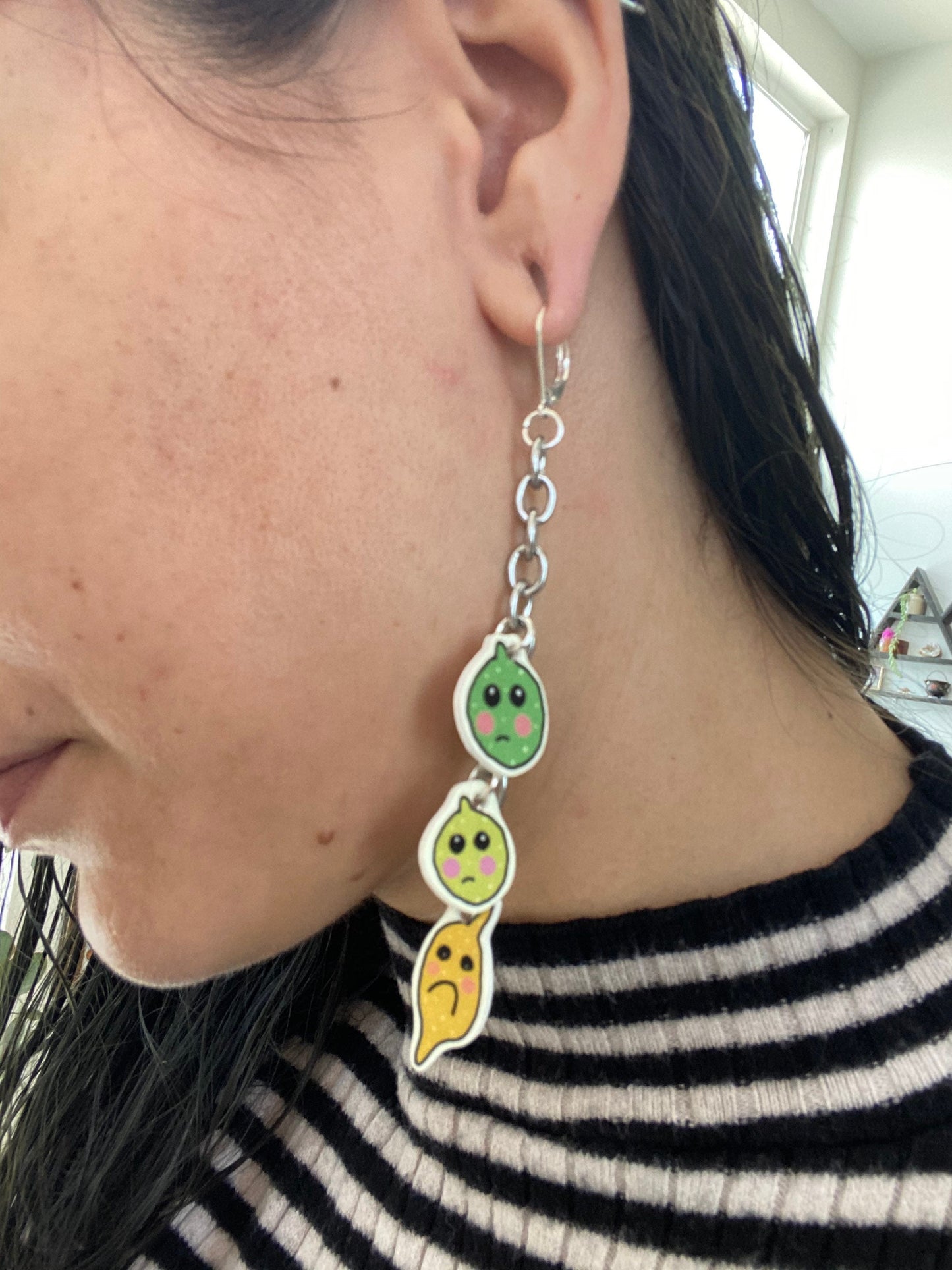 sad citrus earrings