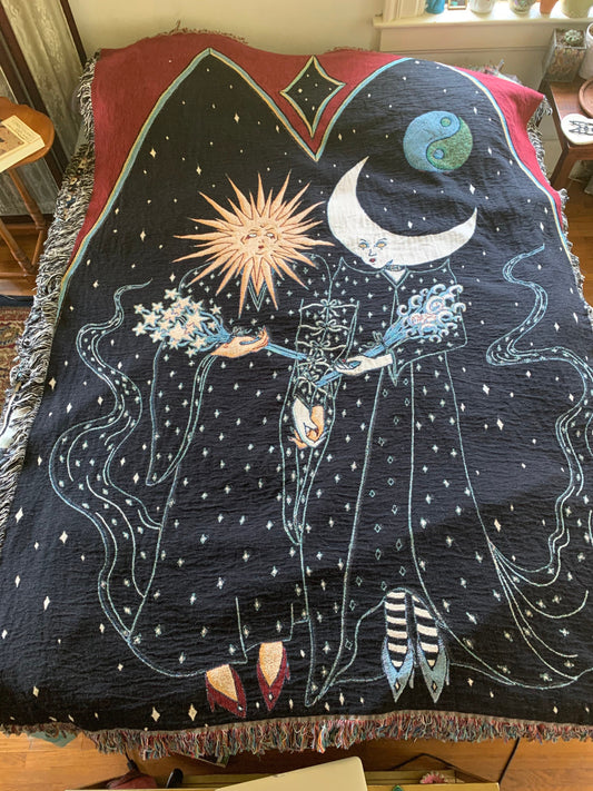 Sun & Moon woven blanket