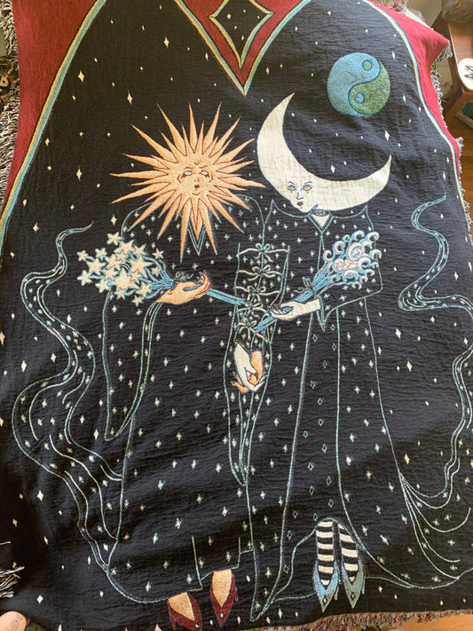 Sun & Moon woven blanket
