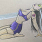 sunbathing bride framed original art
