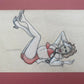 leather face pinup original drawing