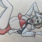 leather face pinup original drawing