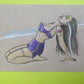 sunbathing bride framed original art