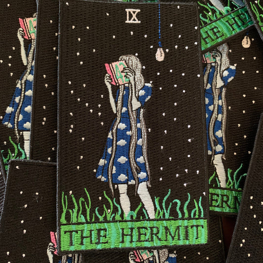 The Hermit Tarot Embroidered Patch