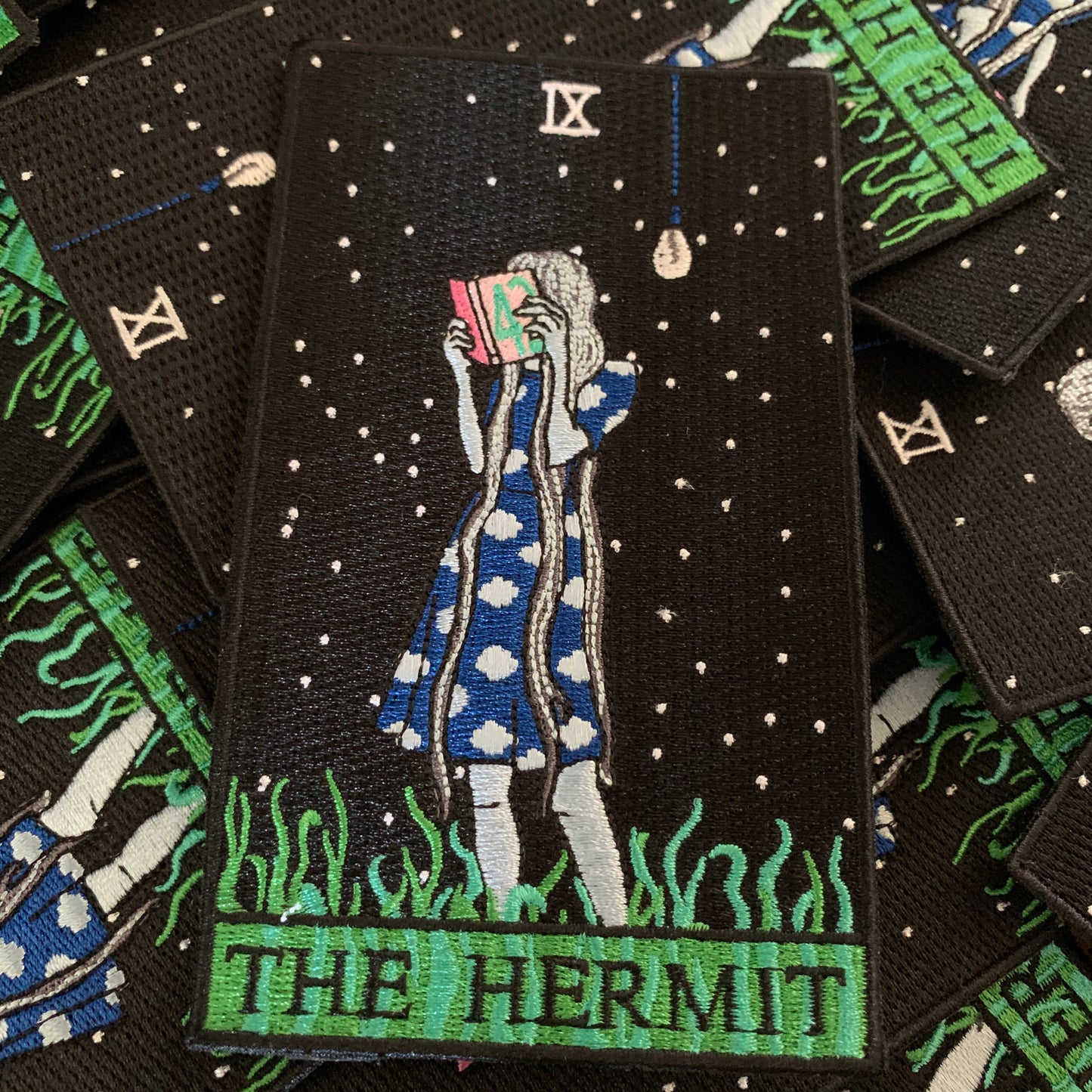 The Hermit Tarot Embroidered Patch
