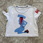 shark bait crop top- available in sizes xs -3xl