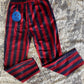 Embroidered Striped Pants