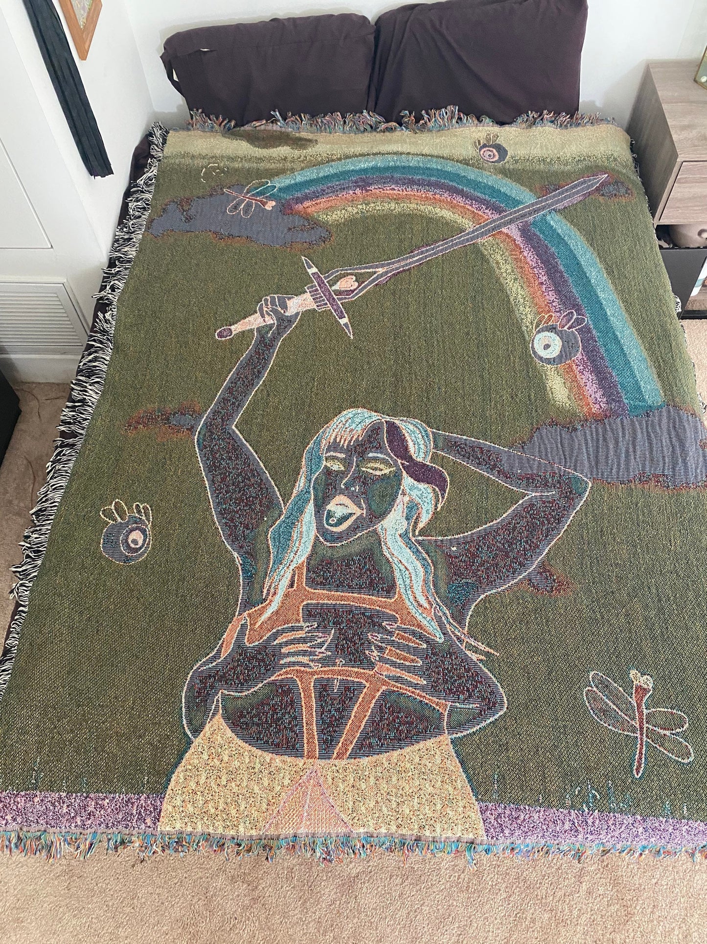 page of swords woven blanket