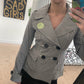 ur the worst embroidered plaid jacket