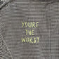 ur the worst embroidered plaid jacket