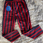 Embroidered Striped Pants