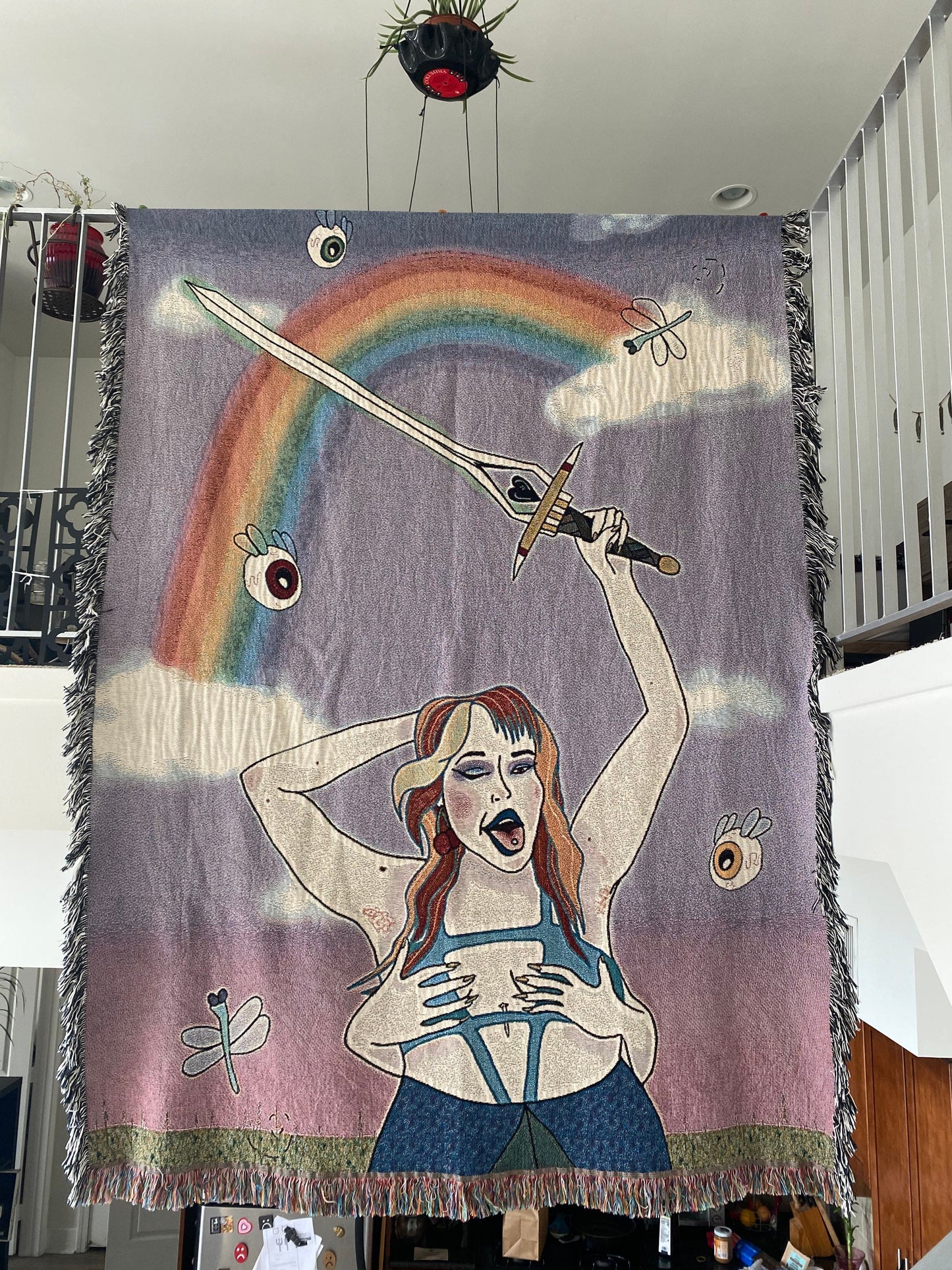 page of swords woven blanket
