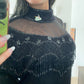 sheer and shiny sweater
