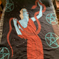 Pentacles woven blanket