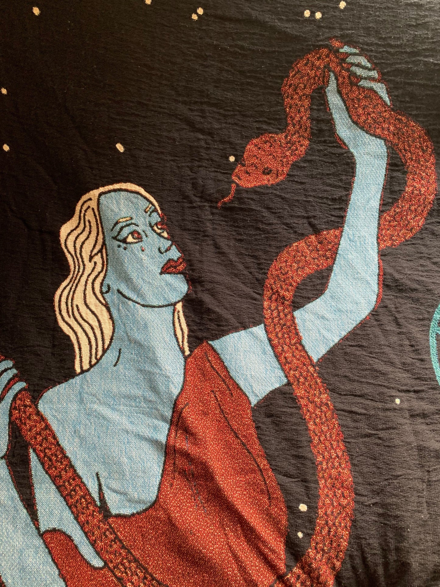 Pentacles woven blanket