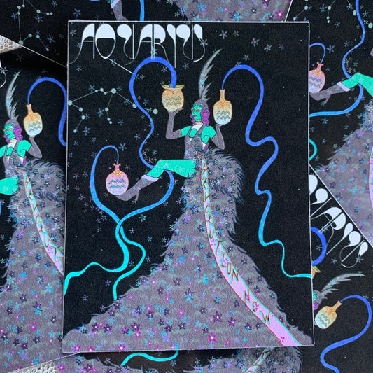 Aquarius vinyl sticker