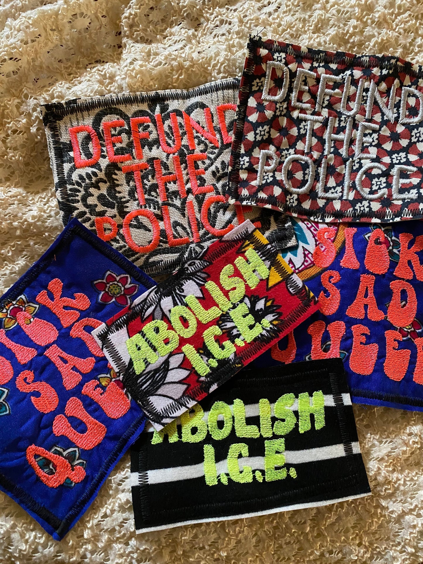 Embroidered Defund the Police Patch