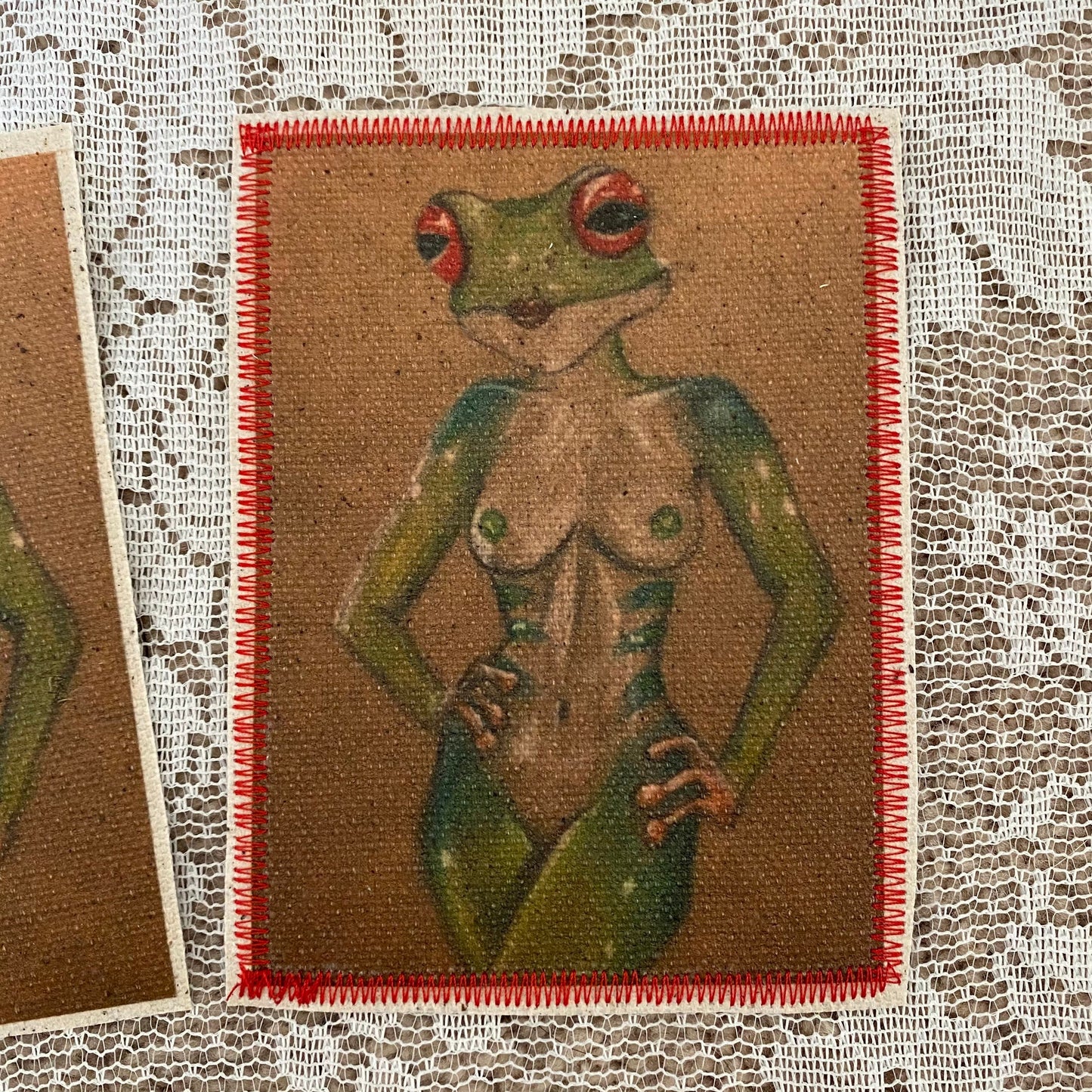 Frog Cutie Canvas Patch