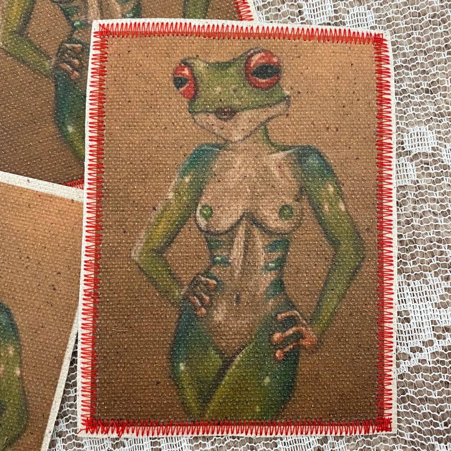 Frog Cutie Canvas Patch