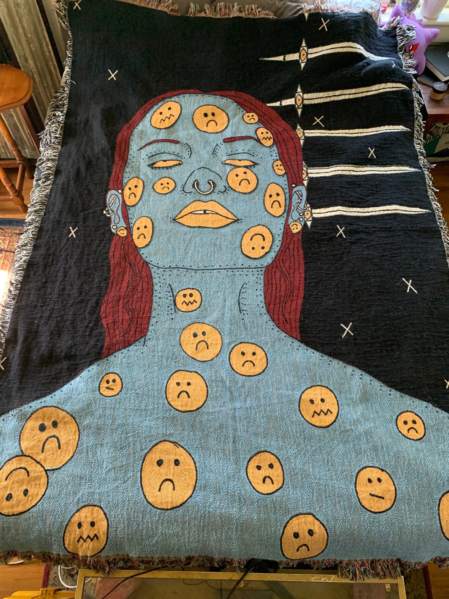 Feelings woven blanket