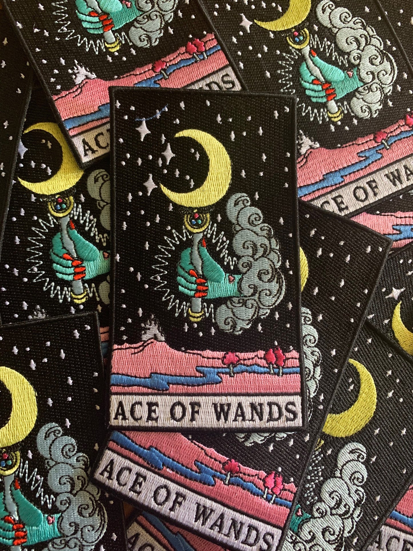Ace of Wands Embroidered Patch