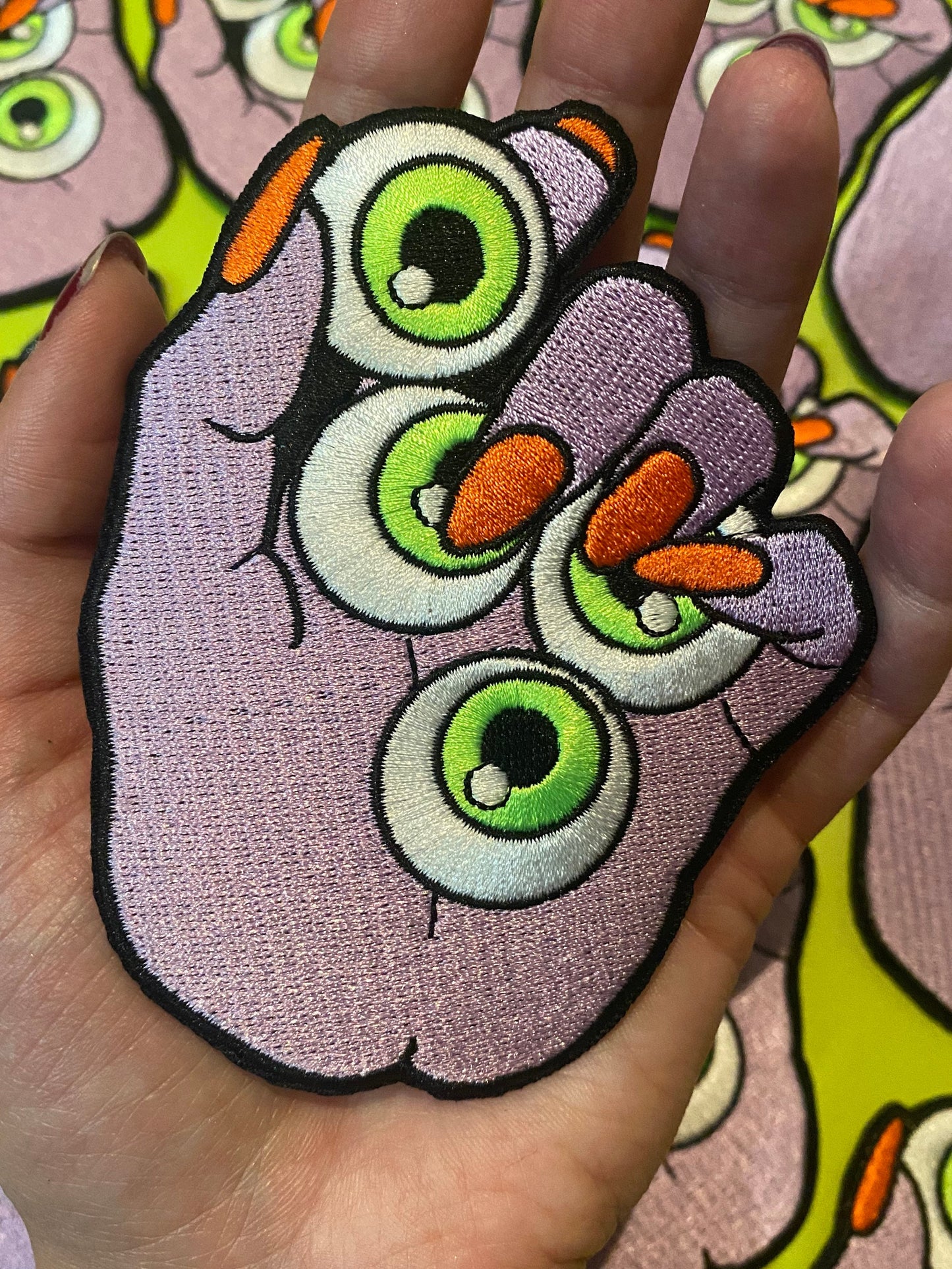 Iron on Handful of Eyes Patch
