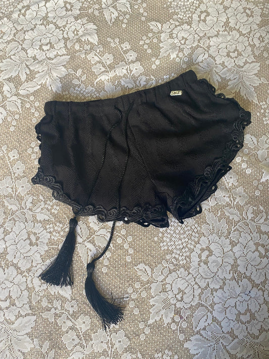 Black Shorts with Tassels