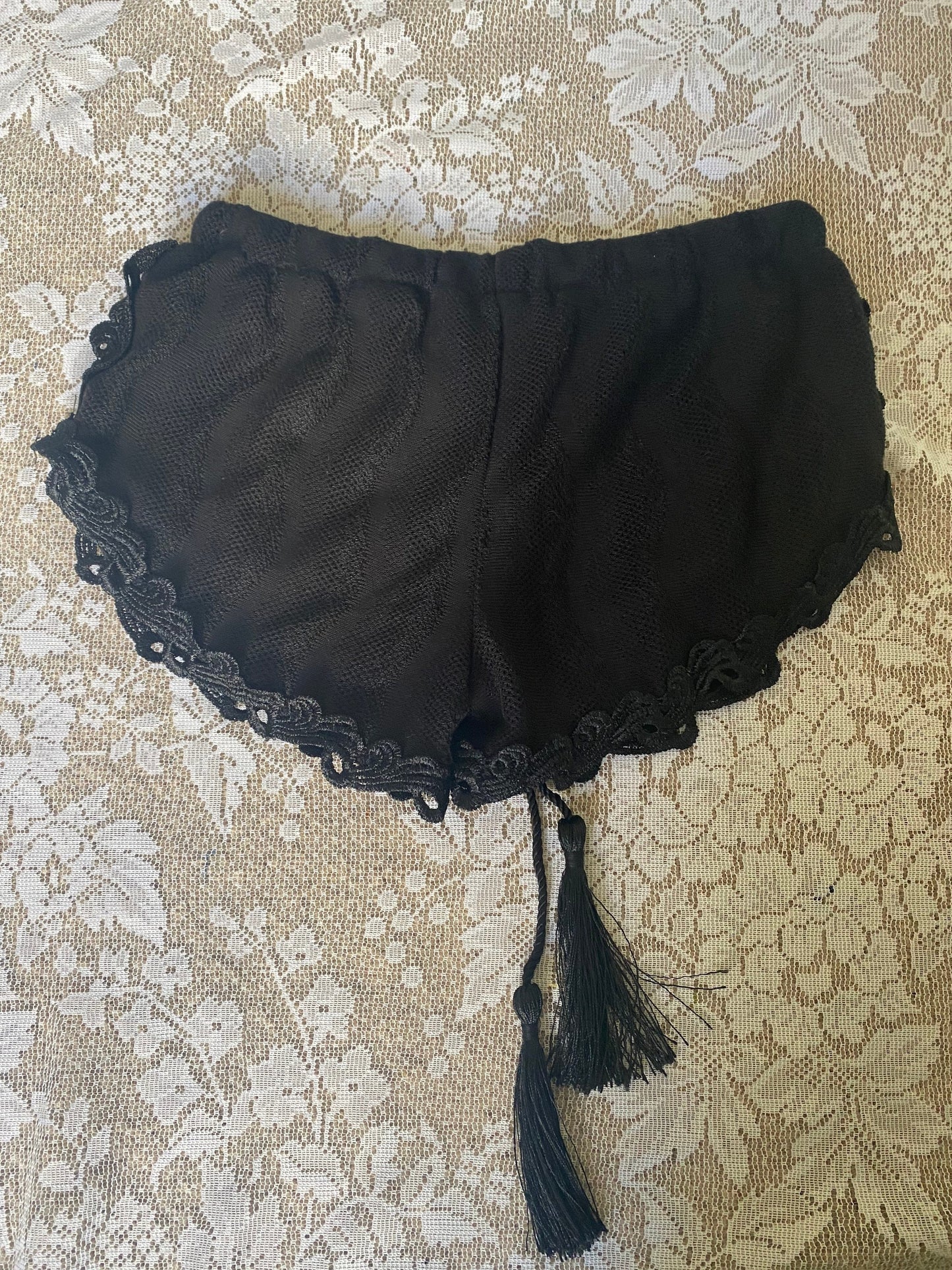 Black Shorts with Tassels