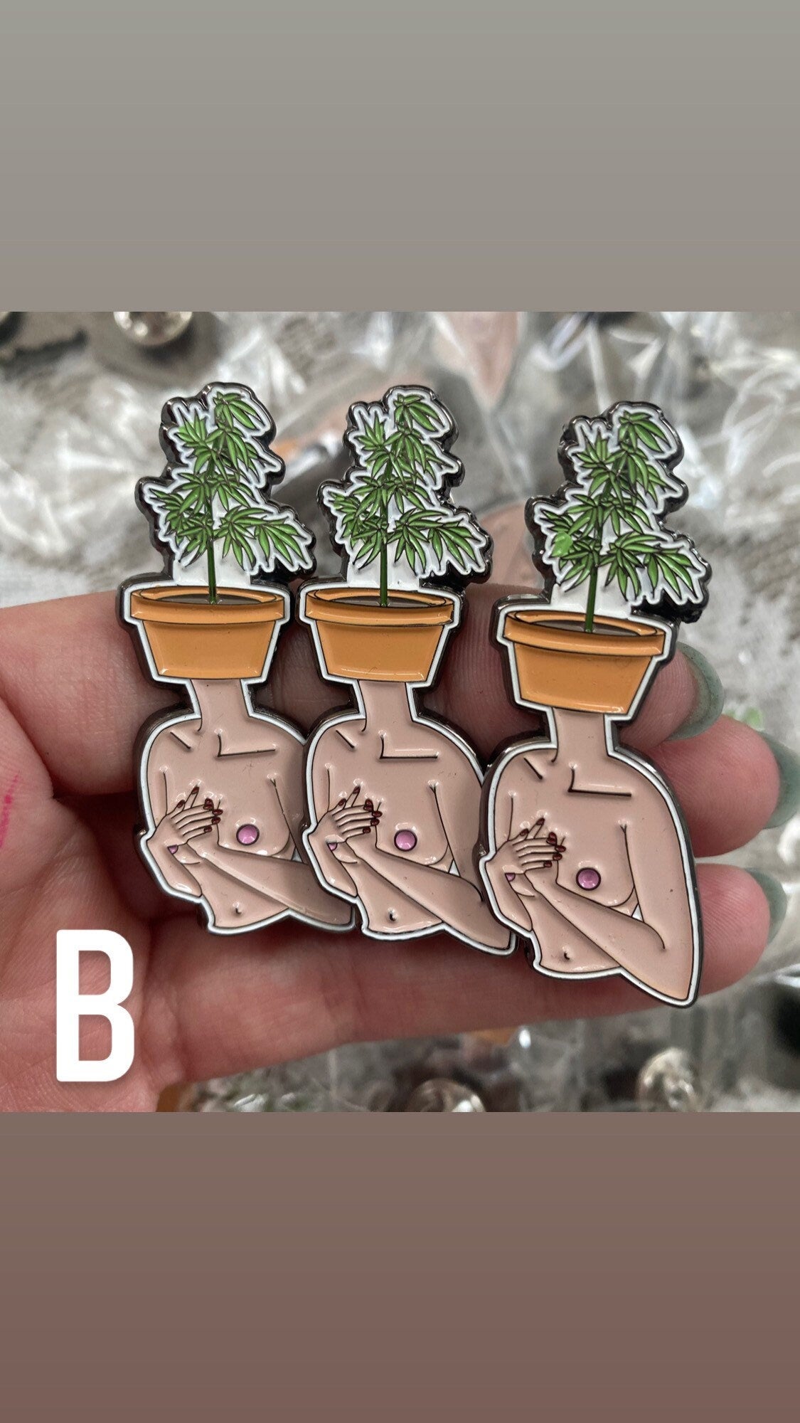 Imperfect Pothead enamel Pin