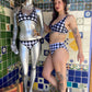 sick sad recycled high waisted bikini bottom ~ available in sizes xs - 3xl
