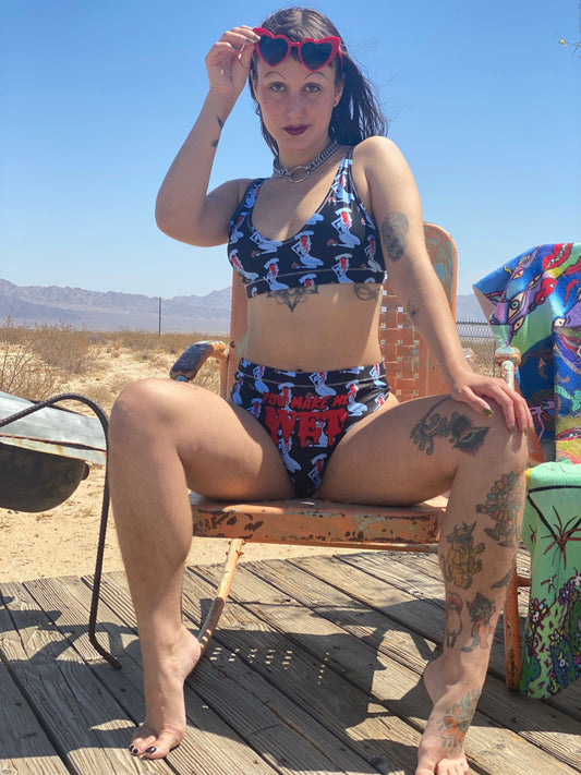 Shark Bait recycled high waisted bikini bottom ~ available in sizes xs - 3xl