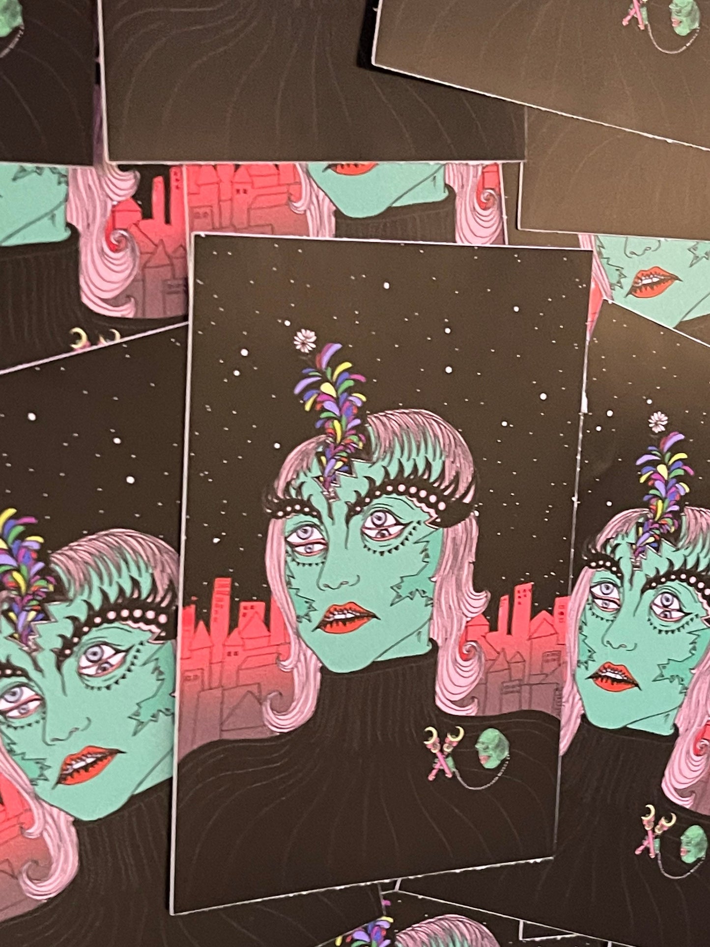 Seeing Double  4" vinyl sticker