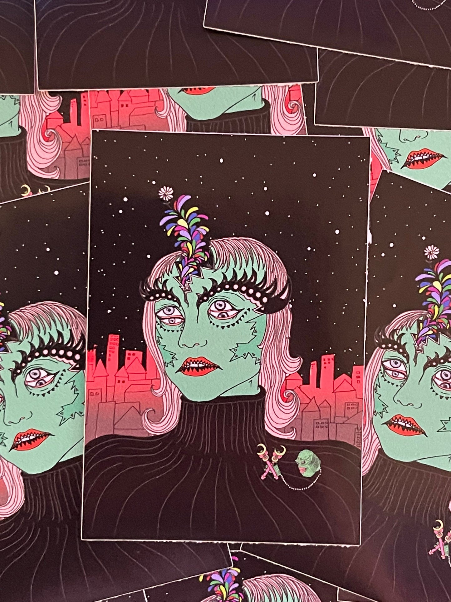 Seeing Double  4" vinyl sticker