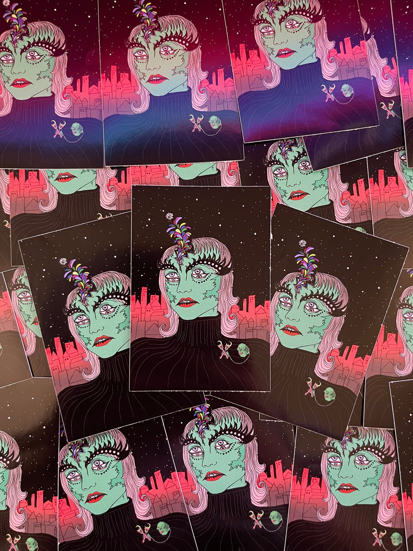 Seeing Double  4" vinyl sticker