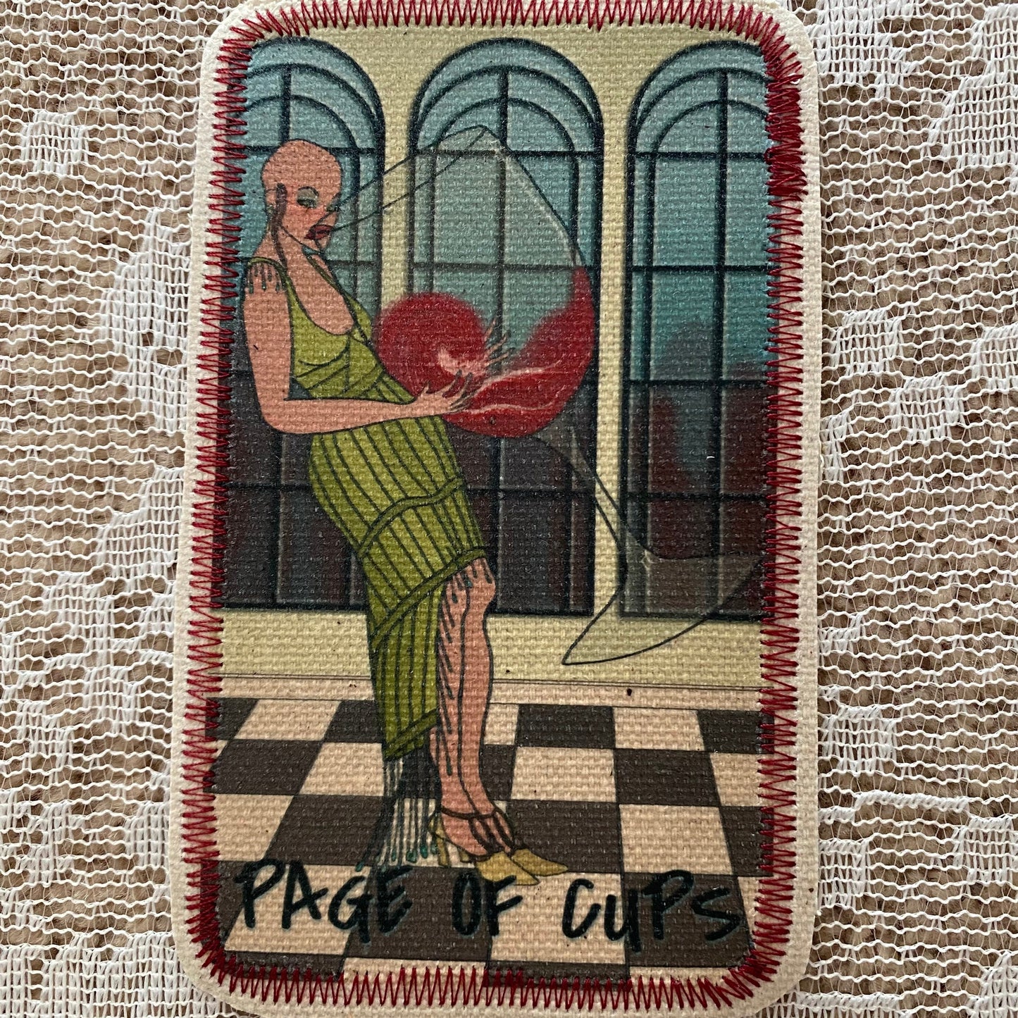 page of cups canvas patch
