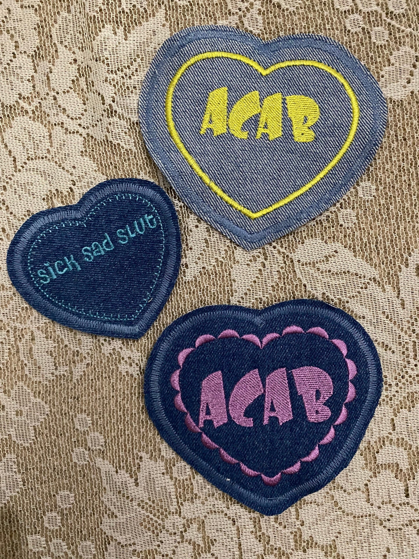 Sick Sad Girl Embroidered Patch