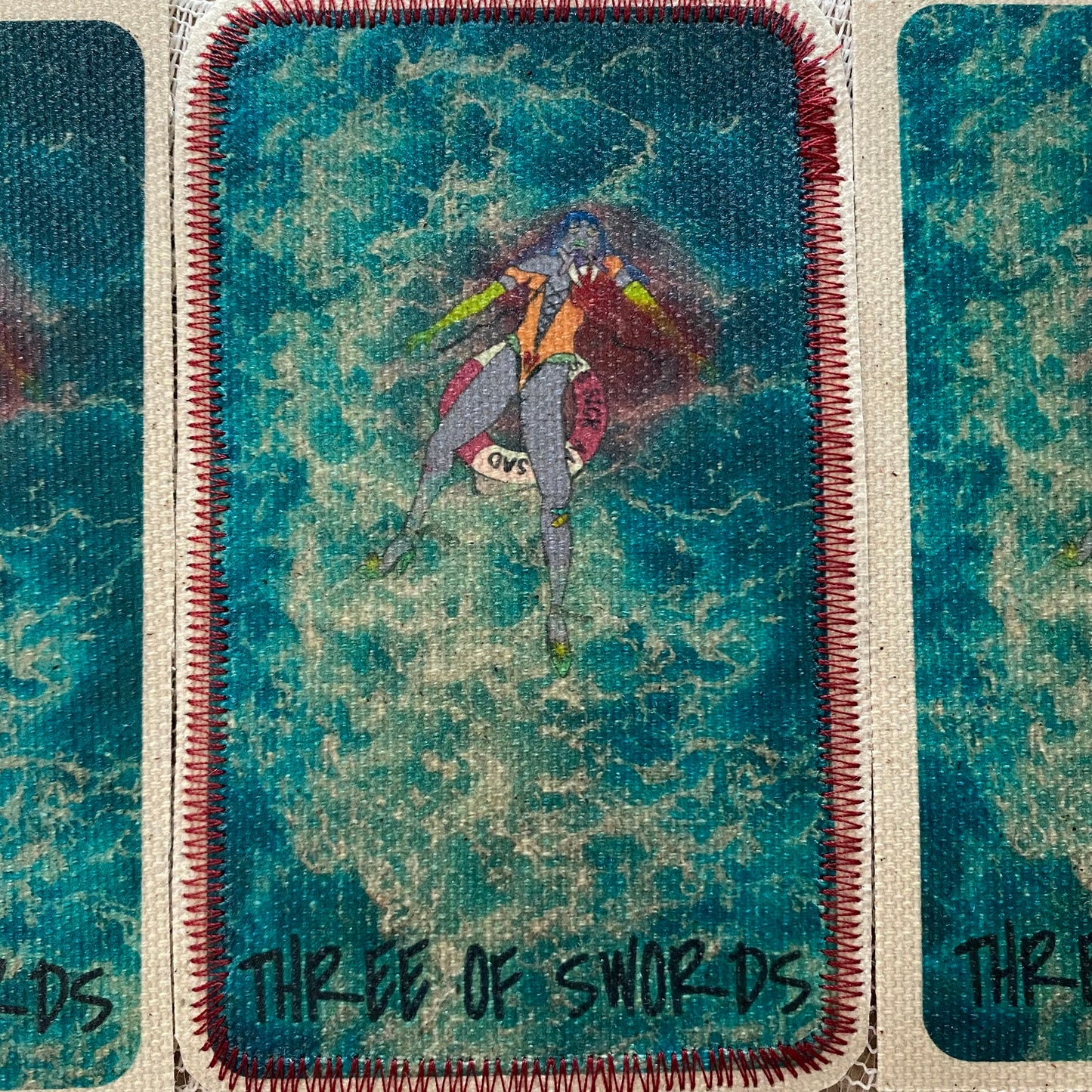 Three of Swords Canvas Patch