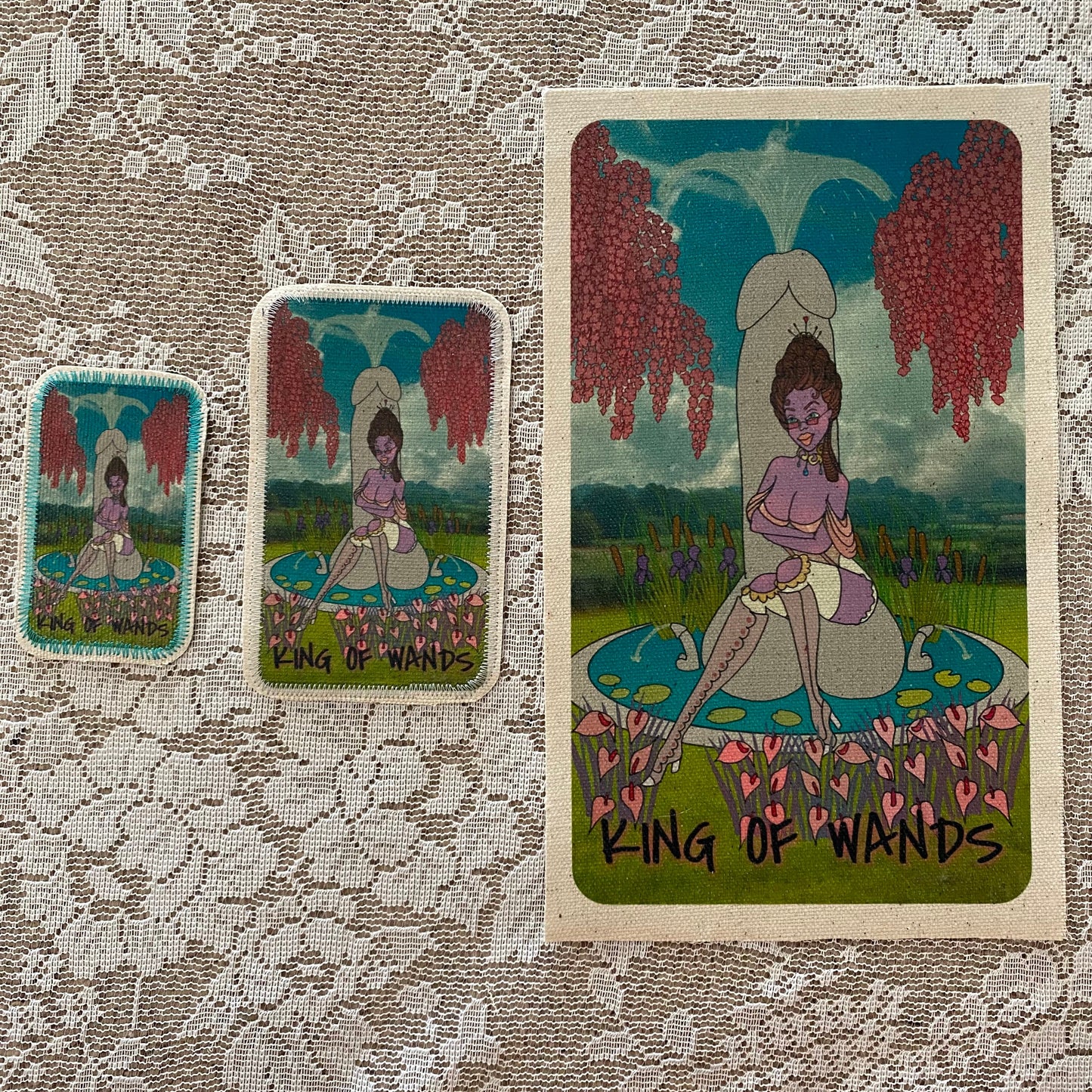 King of Wands Canvas Patch