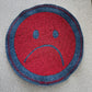 large embroidered frownie patch