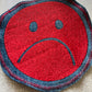 large embroidered frownie patch