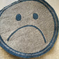 large embroidered frownie patch