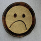 large embroidered frownie patch
