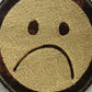 large embroidered frownie patch