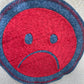 large embroidered frownie patch