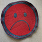 large embroidered frownie patch