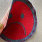 large embroidered frownie patch