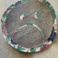 large embroidered frownie patch