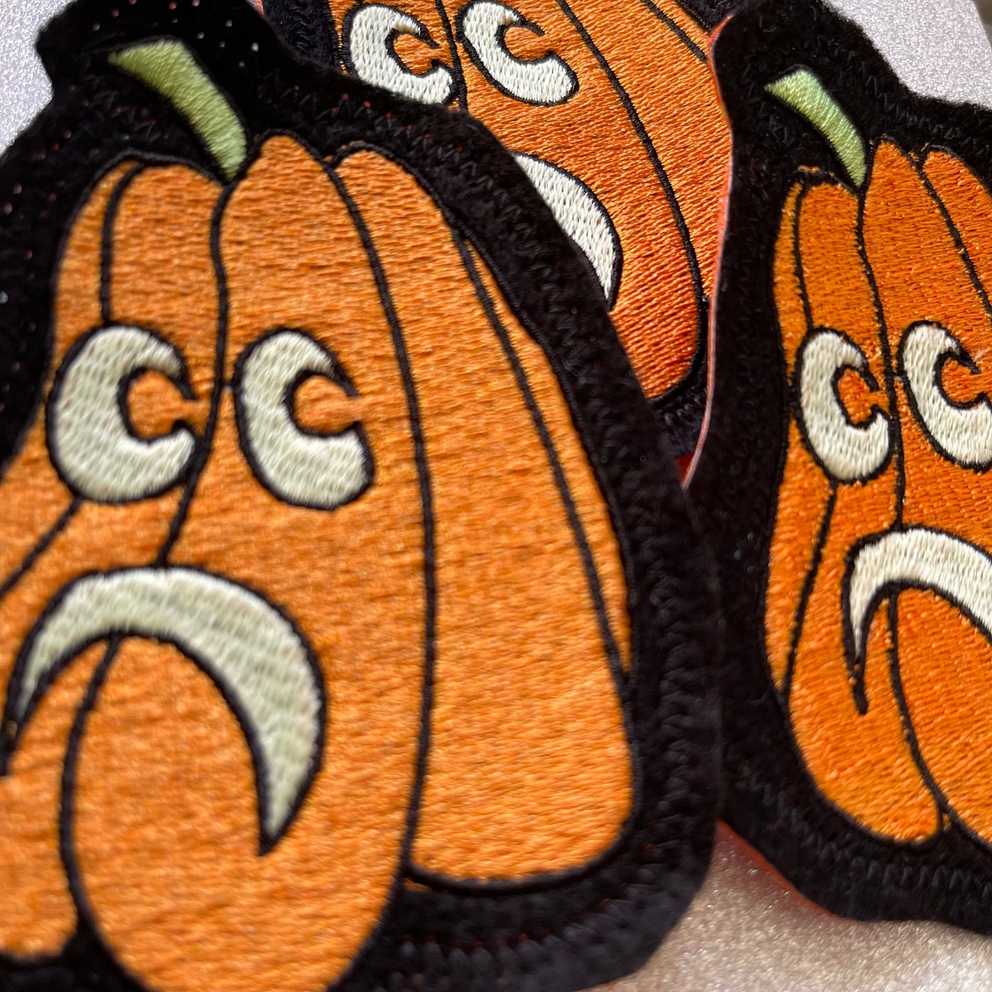 Pumpkin embroidered patch